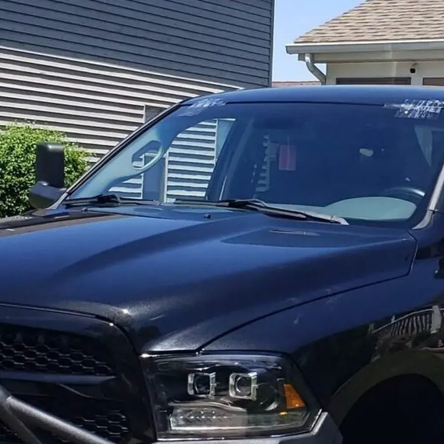 After — RAM truck with brand new windshield installed